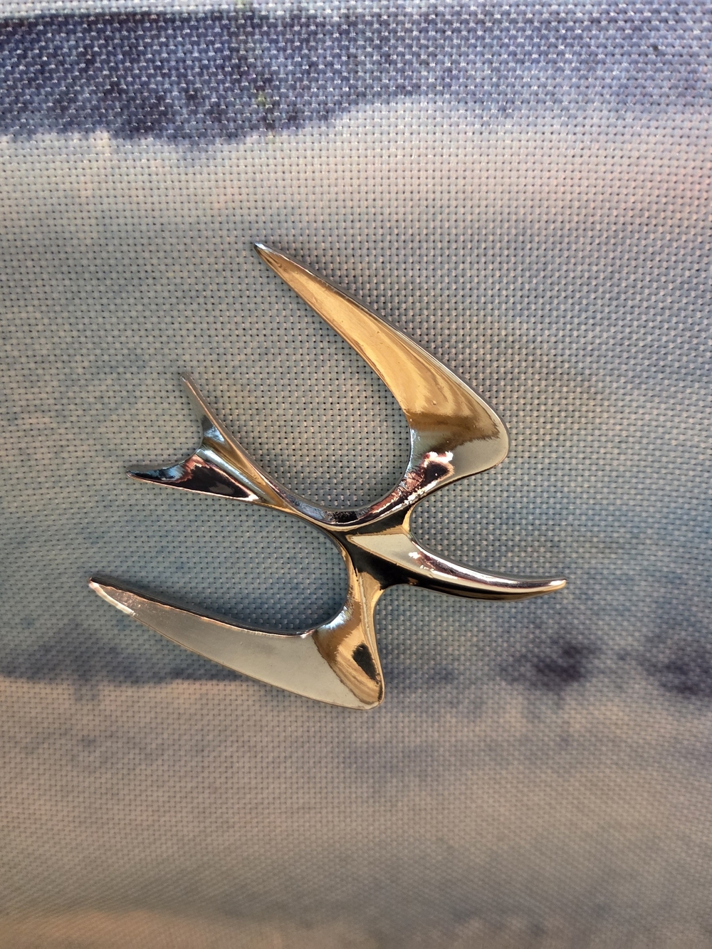 MCM style Silver-tone Swallow Bird Brooch -
